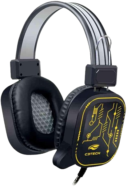 Headset da C3Tech - Preto e Amarelo